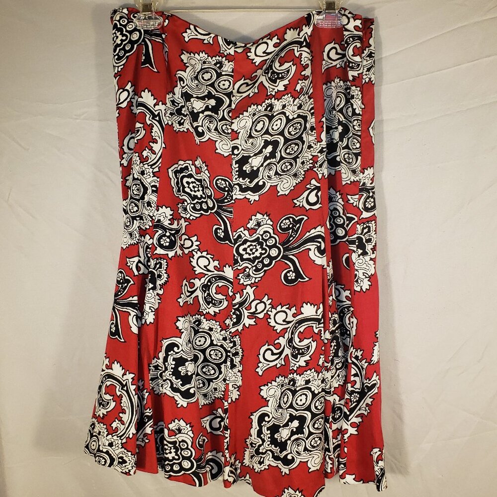 Harold's Size 12 Red & Black Skirt